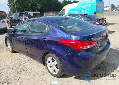 2013 Hyundai Elantra Gls из США, поврежденный, VIN 5NPDH4AE8DH229238